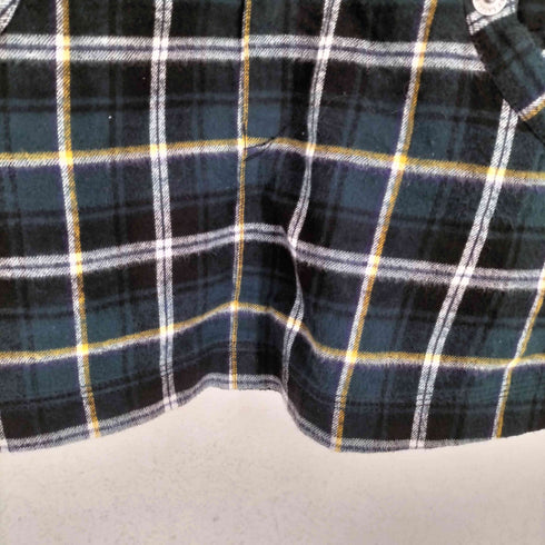 バーバリーブルーレーベル BURBERRY BLUE LABEL フロントフリル チェック柄ホース刺繍シャツワンピース レディース 36