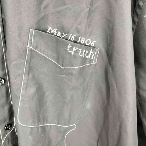 メゾンマルジェラ Maison Margiela 17SS 刺繍デザインシャツ メンズ  40