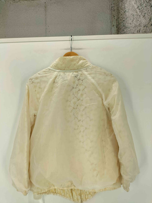 サカヨリ sakayori 裏地 花柄 総レース 刺繍 リバーシブル シアー レイヤード ナイロン ブルゾン ジャケット レディース JPN:38