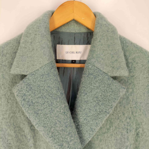 ルシェルブルー LE CIEL BLEU ウールナイロン ベルテッド チェスターコート メンズ 36