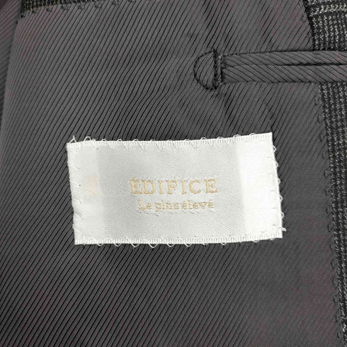 エディフィスラブークル EDIFICE LA BOUCLE チェック柄 3Bテーラードジャケット スラックス セットアップ メンズ