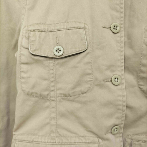 ポロジーンズカンパニーラルフローレン POLO JEANS COMPANY RALPH LAUREN マルチポケット コットンツイル サファリシャツ レディース import:M