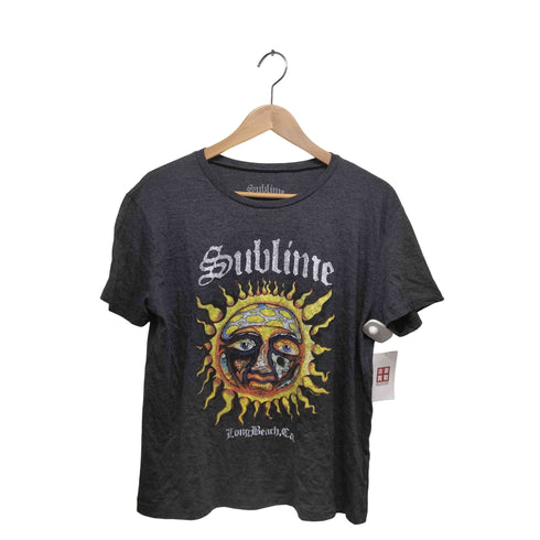 フロントプリントバンドTシャツ メンズ  L