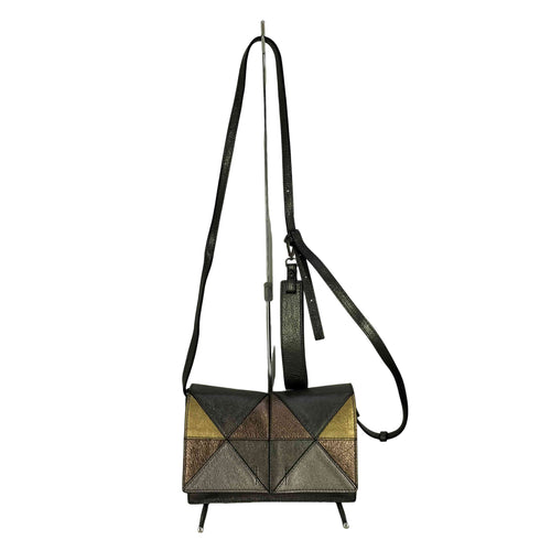 ジャンニキャリーニ GIANNI CHIARINI イタリア製 パッチワーク レザーショルダーバッグ レディース