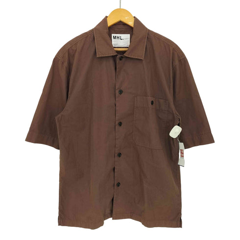 エムエイチエル MHL. ボックスシルエット コットン ポプリン S/S シャツ メンズ import:L