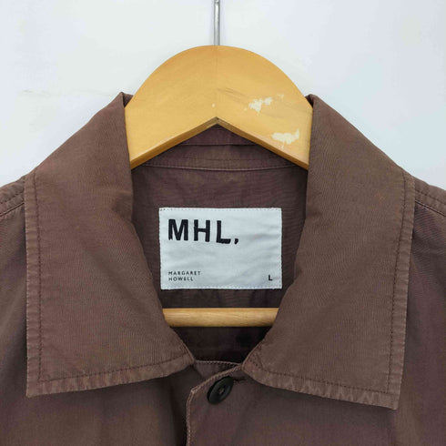 エムエイチエル MHL. ボックスシルエット コットン ポプリン S/S シャツ メンズ import:L
