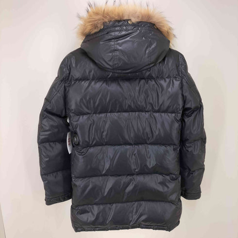 バーバリーブラックレーベル BURBERRY BLACK LABEL 裏地ノバチェック ラクーンファー ダウンジャケット メンズ JPN:M