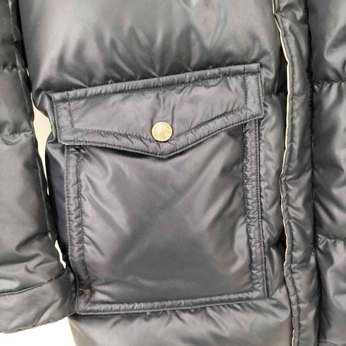 バーバリーブラックレーベル BURBERRY BLACK LABEL 裏地ノバチェック ラクーンファー ダウンジャケット メンズ JPN:M