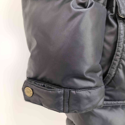 バーバリーブラックレーベル BURBERRY BLACK LABEL 裏地ノバチェック ラクーンファー ダウンジャケット メンズ JPN:M