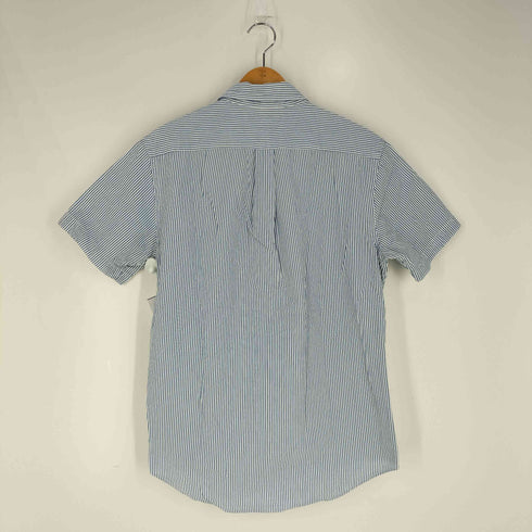 ポロラルフローレン POLO RALPH LAUREN CUSTOM FIT シアサッカー ポニー刺繍 ボタンダウン半袖シャツ メンズ import:L