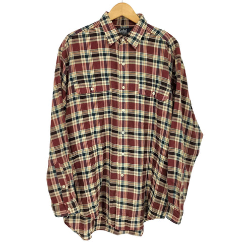 ポロバイラルフローレン Polo by RALPH LAUREN whitfield 両フラップ チェックシャツ メンズ JPN:M