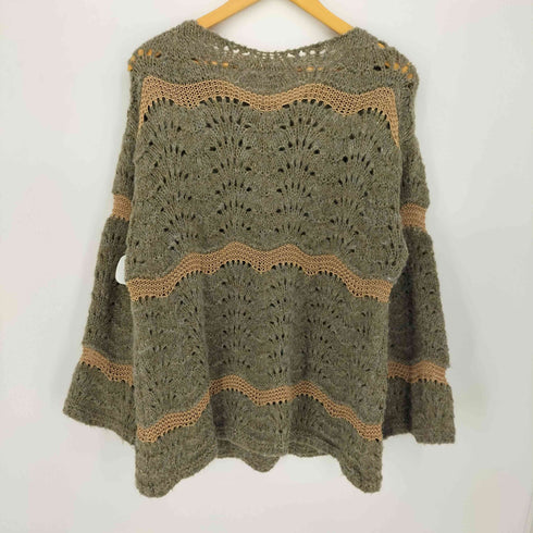 シーナリー SHENERY 異素材切替 ローゲージ ウール混 ニット メンズ FREE