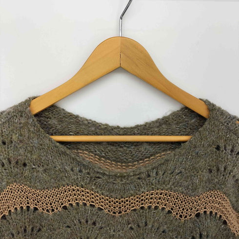 シーナリー SHENERY 異素材切替 ローゲージ ウール混 ニット メンズ FREE