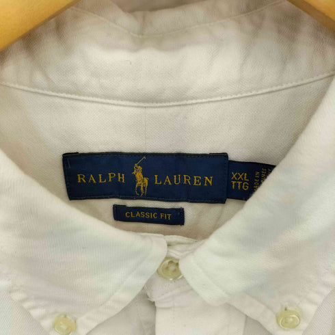 ラルフローレン RALPH LAUREN CLASSIC FIT ポロベア 刺繍 ボタンダウン シャツ メンズ import:XXL