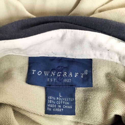 タウンクラフト TOWNCRAFT 80S コットンエステル 長袖ポロシャツ メンズ import:L