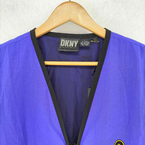 ダナキャランニューヨーク DKNY 90S ロゴナイロンベスト メンズ import:L
