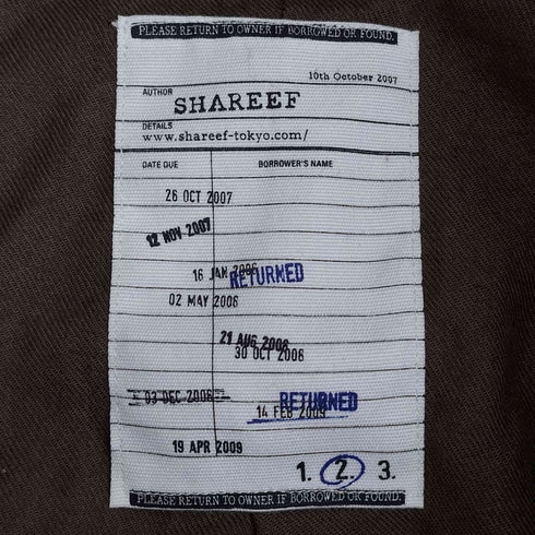 シャリーフ SHAREEF LOOP MELTON SOUTIEN COLLAR COAT メンズ JPN:2