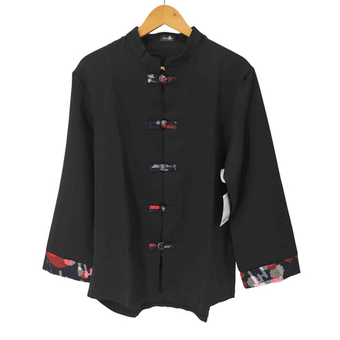 ニーアクロージング NIER CLOTHING チャイナボタンBLACK SHIRT レディース FREE