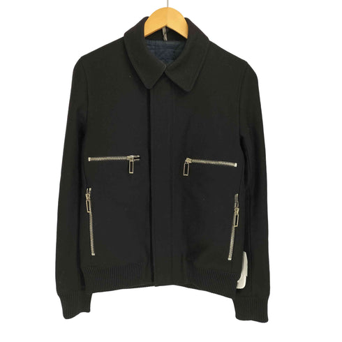 ディオールオム Dior HOMME 09AW チンストラップ メルトンジャケット メンズ EUR:44