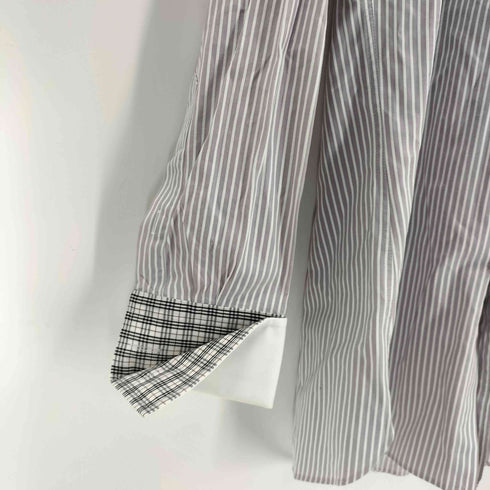 バーバリーブラックレーベル BURBERRY BLACK LABEL ホースロゴ刺繍 L/Sストライプシャツ メンズ US:38