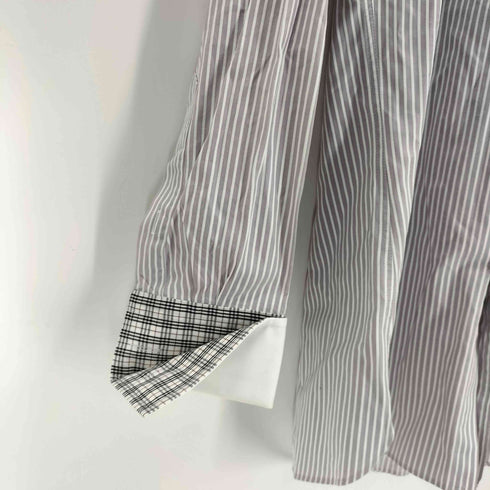 バーバリーブラックレーベル BURBERRY BLACK LABEL ホースロゴ刺繍 L/Sストライプシャツ メンズ US:38