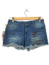 バンドプリントショートデニムパンツ Y2K レディース M