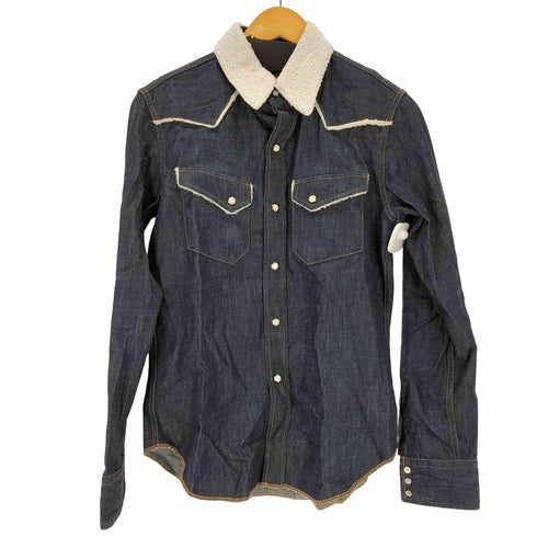 マーカ marka 襟ボア ウエスタンデニムシャツ インディゴ メンズ JPN:1