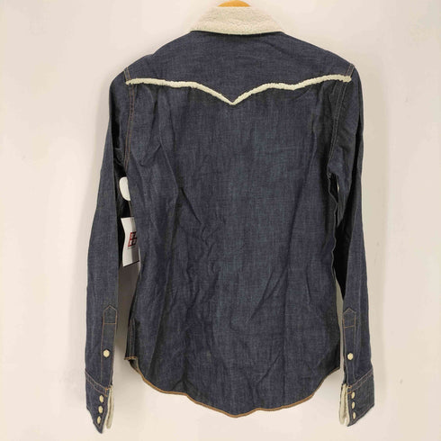 マーカ marka 襟ボア ウエスタンデニムシャツ インディゴ メンズ JPN:1