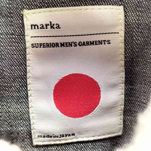 マーカ marka 襟ボア ウエスタンデニムシャツ インディゴ メンズ JPN:1