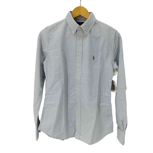 ラルフローレン RALPH LAUREN CUSTOM FIT ポニー刺繍 ストライプ ボタンダウンシャツ メンズ import:M