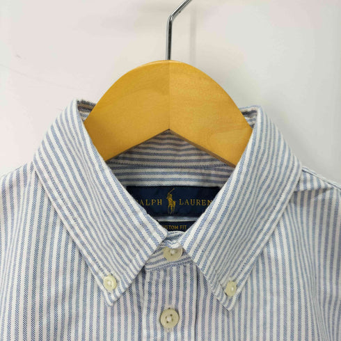 ラルフローレン RALPH LAUREN CUSTOM FIT ポニー刺繍 ストライプ ボタンダウンシャツ メンズ import:M