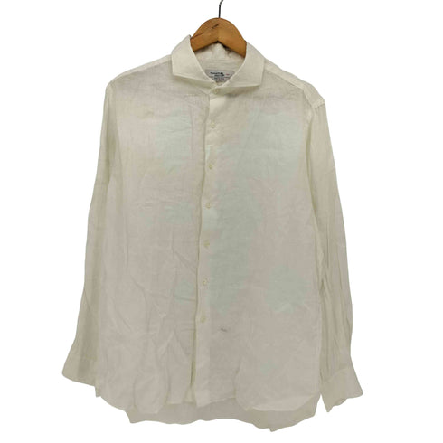 メーカーズシャツカマクラ Makers Shirt 鎌倉 ポエッツカラー L/S リネンシャツ メンズ LL