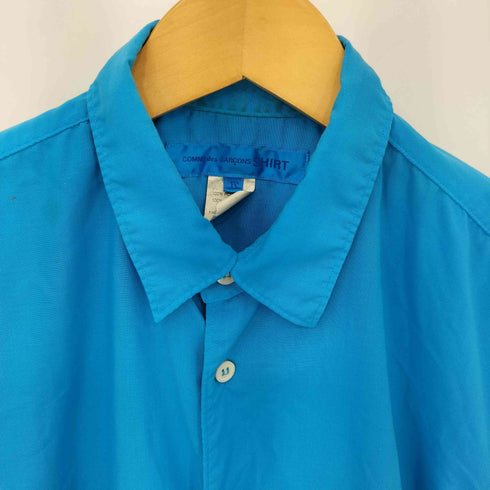 コムデギャルソンシャツ COMME des GARCONS SHIRT アシンメトリーヘム パネル エステル レギュラーカラーシャツ メンズ JPN:XS