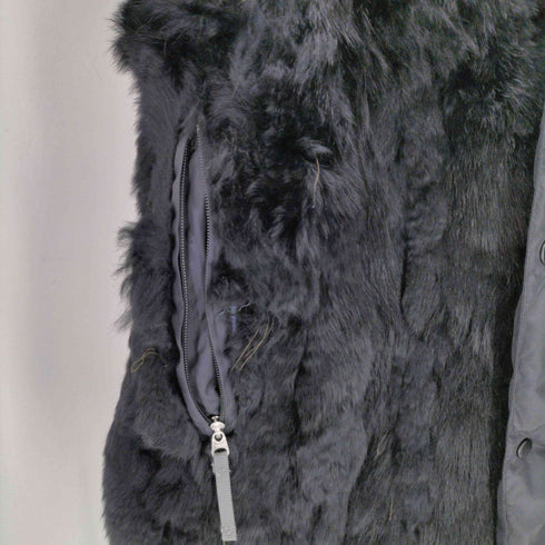 Giacometti ラビットファー切替 フードドッキングダウンベスト メンズ JPN:2