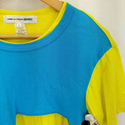 コムデギャルソンシャツ COMME des GARCONS SHIRT カラーブロック レイヤード クルーネックTシャツ メンズ JPN:L