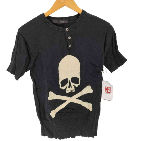 ロエン Roen スカルプリントヘンリーネックニット メンズ  44