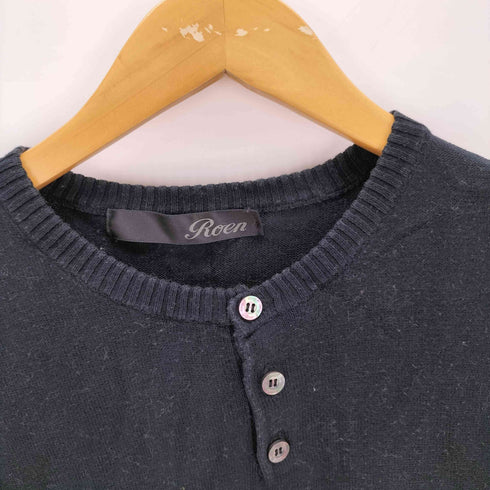 ロエン Roen スカルプリントヘンリーネックニット メンズ  44