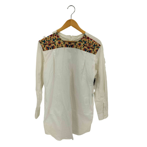 コムデギャルソンオムプリュス COMME des GARCONS HOMME PLUS 18SS DISCO期 バックボタン フラワー刺繍 ノーカラー ロングシャツ メンズ JPN:XS