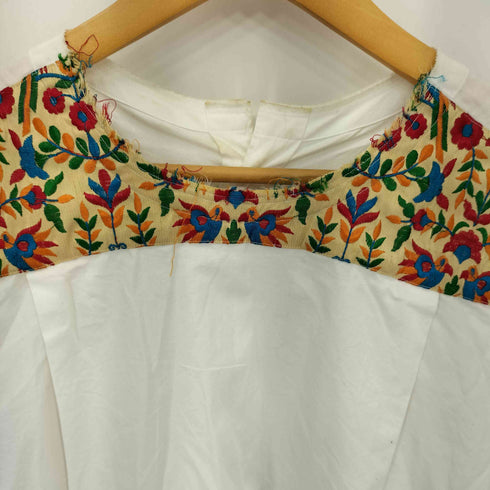 コムデギャルソンオムプリュス COMME des GARCONS HOMME PLUS 18SS DISCO期 バックボタン フラワー刺繍 ノーカラー ロングシャツ メンズ JPN:XS