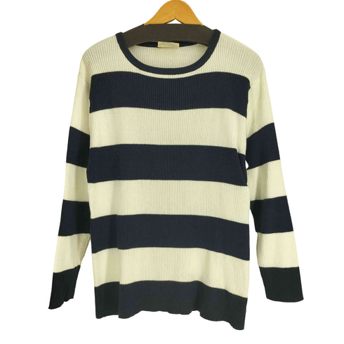 ハイスポーティングギア HAI SPORTING GEAR 80-90S ボーダー クルーネックニット レディース import:M