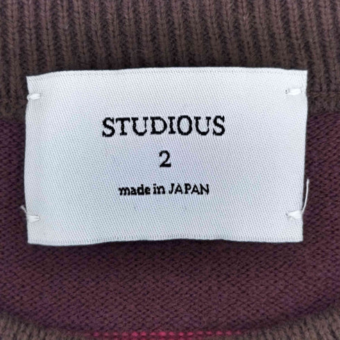 ステュディオス STUDIOUS 配色アクリルニット メンズ JPN:2