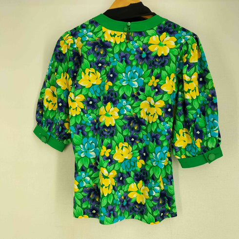 イヴサンローラン Yves Saint Laurent 花柄 パフスリーブ トップス レディース