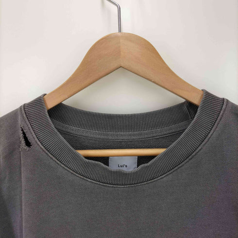 ルイス Luis ダメージ加工 クルーネックスウェット メンズ FREE