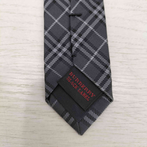 バーバリーブラックレーベル BURBERRY BLACK LABEL チェック柄シルクネクタイ メンズ