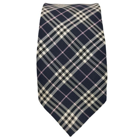 バーバリーブラックレーベル BURBERRY BLACK LABEL チェック柄シルクネクタイ メンズ