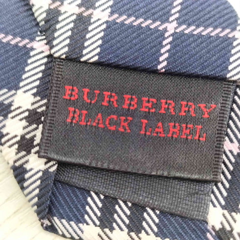 バーバリーブラックレーベル BURBERRY BLACK LABEL チェック柄シルクネクタイ メンズ