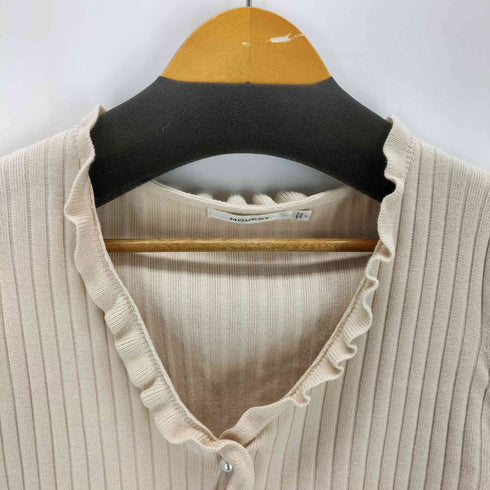 マウジー moussy RIB FRILL L/S カーディガン レディース FREE