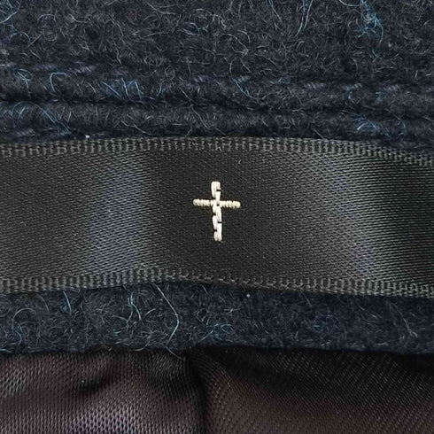 ウールポリ 袖シープレザー チェスターコート メンズ JPN:46