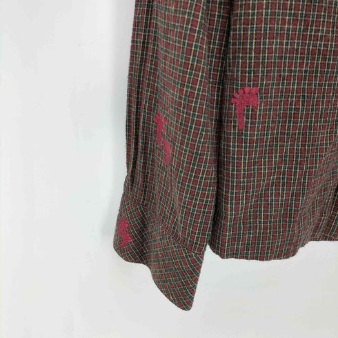 ビームスプラス BEAMS+ 刺繍ネルオープンカラーシャツ メンズ