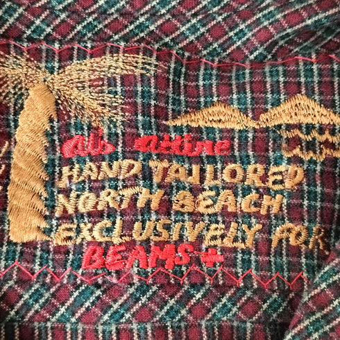 ビームスプラス BEAMS+ 刺繍ネルオープンカラーシャツ メンズ